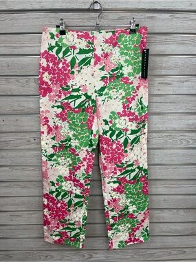 Lauren Ralph Lauren Pink & Green Floral Crop Pants